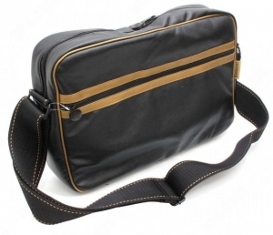 Сумка для ноутбука Continent CC063 (полиэстер) 13.3" <черно-золотой> глянцевая