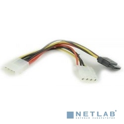 Переходник питания Molex -> Molex+SATA (4pin-4pin+15pin)