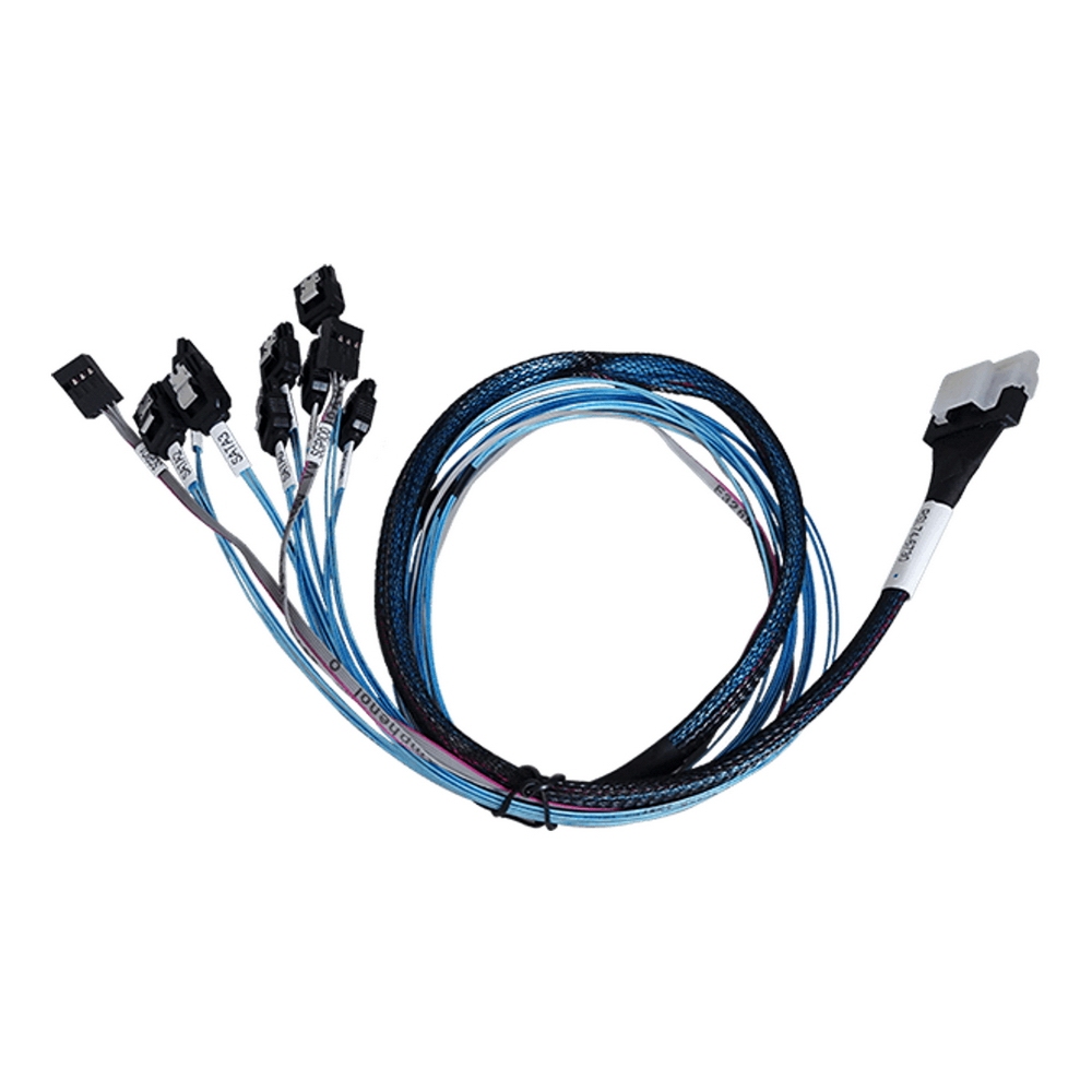 Кабель Areca 26II-IC5407-1M00-SB Slimline SASx8 (SFF8654) -to- 8 SATA + SideBand, 1M