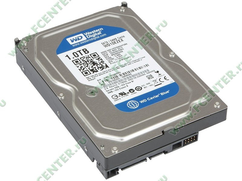 Жесткий диск  1TB WD Blue (WD10EZEX) <SATA3, 7200, 64Mb>