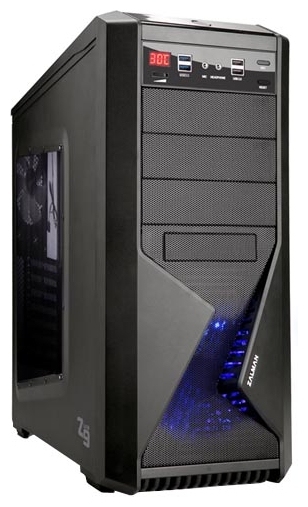 Корпус MidiTower Zalman Z9 U3 ATX, без БП, 2xUSB2, 2xUSB3, Audio черный