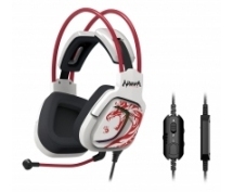 Гарнитура A4Tech Bloody G575 Naraka (стерео, USB) (бело-красная)