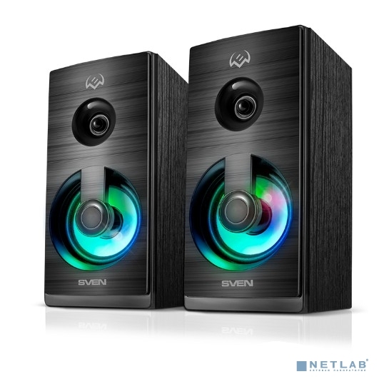 Колонки Sven SPS-512 <2.0, 2х3Вт RMS, USB, RGB> (черные)