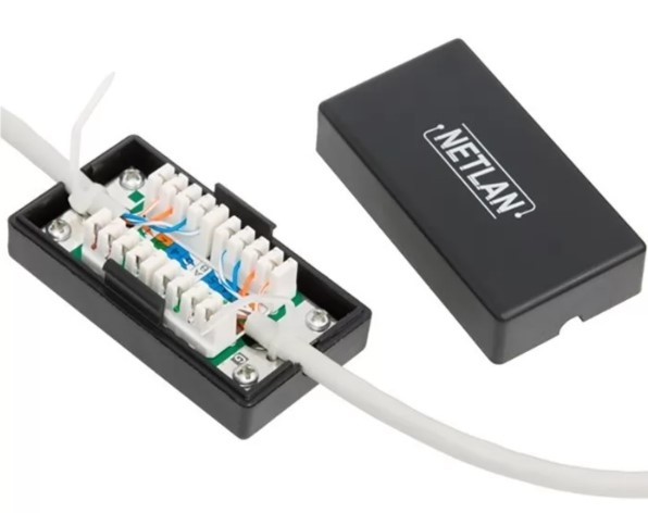 Проходной адаптер NETLAN EC-UCB-IDC-UD2-BK, 5e, 100МГц, 1шт (черный)