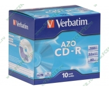 Диски CD-R 700MB Verbatim 52x (43327) <10 шт, Jewel, упаковка>