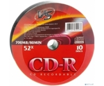 Диски CD-R 700MB VS 52x <10шт, shrink, упаковка>