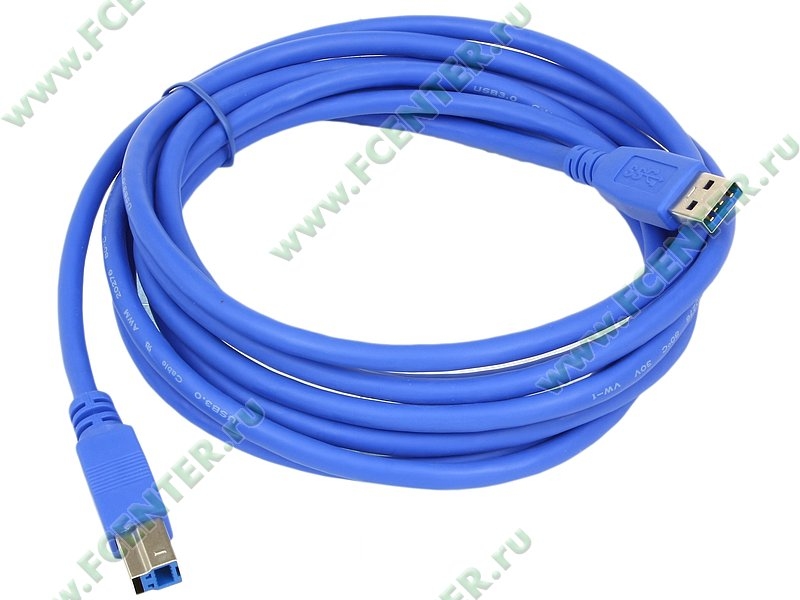 Кабель USB 3.0 A(m) - B(m) 3.0m Gembird Cablexpert (CCP-USB3-AMBM-10) (синий)