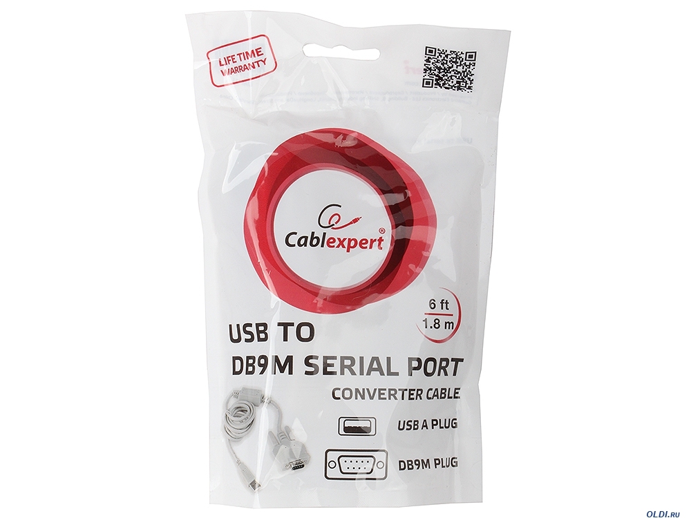 Кабель USB 1.1 A(m) - COM DB9M(m) 1.8m Gembird Cablexpert (UAS111)