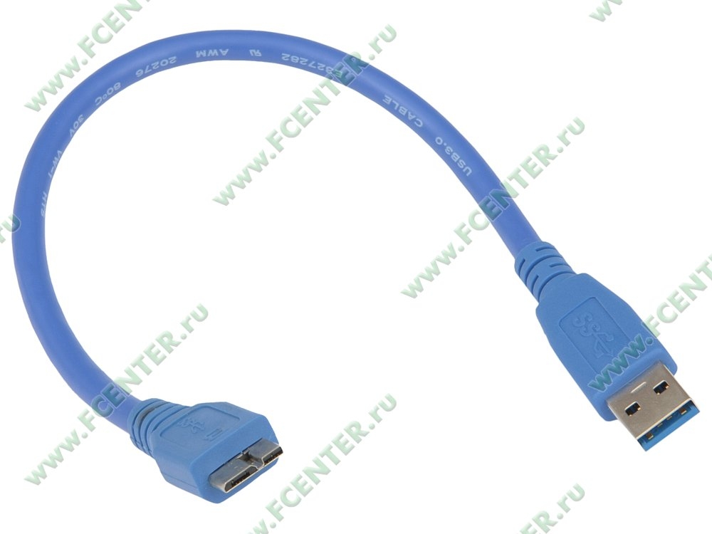 Кабель USB 3.0 A(m) - micro-B(m) 0.3m Gembird Cablexpert (CCP-mUSB3-AMBM-1)