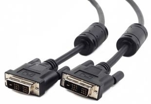 Кабель DVI-D(m) - DVI-D(m)  4.5м Gembird Cablexpert (CC-DVI2-BK-15) <Dual Link> (черный)