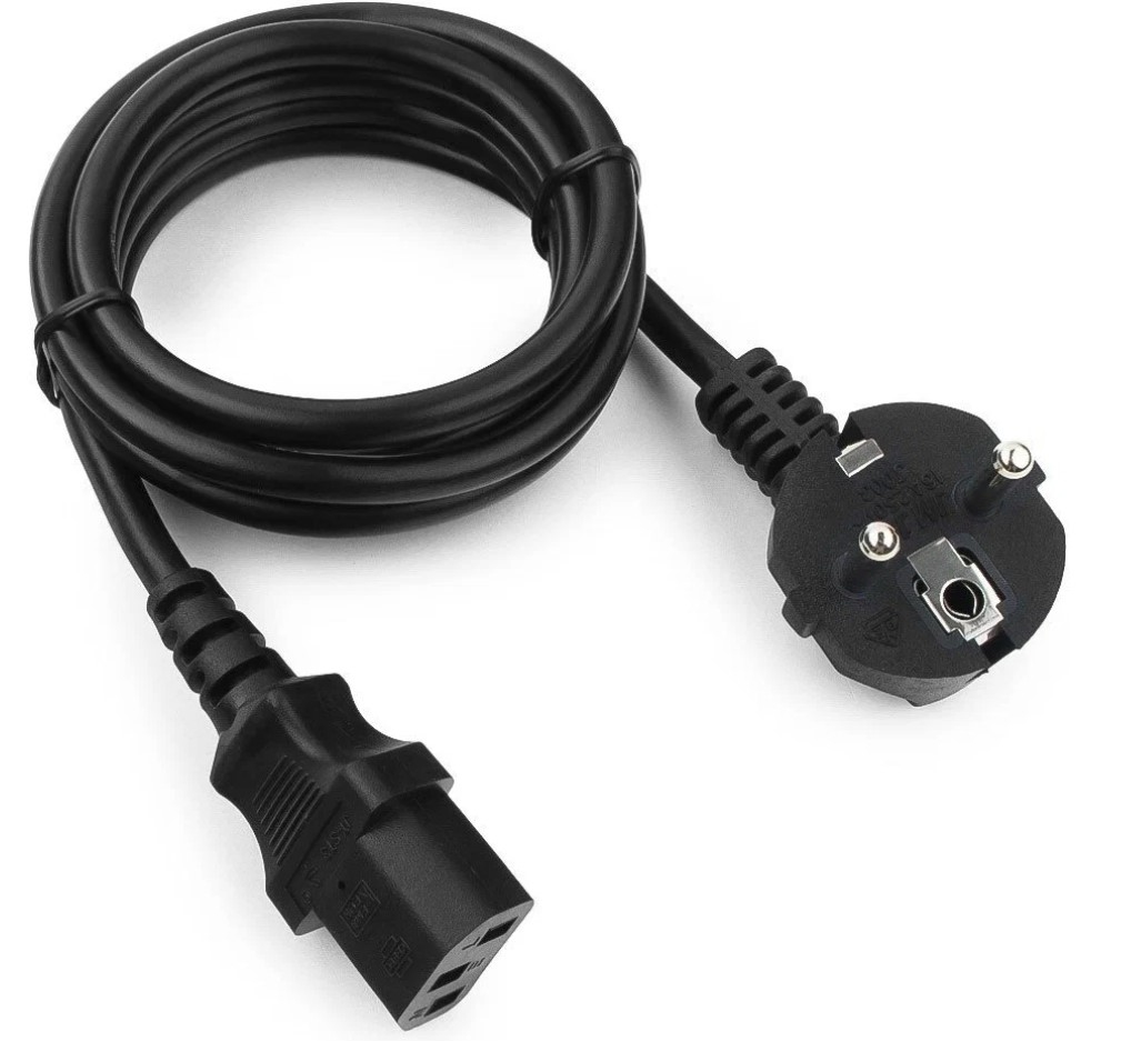 Кабель питания  1.0м Cablexpert (PC-186-1-1M) 1мм (Schuko-C13) (черный)