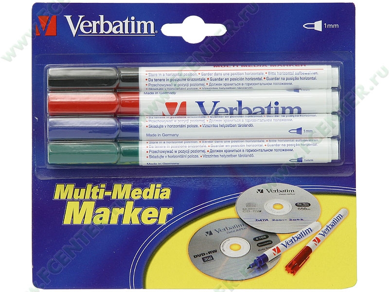 Фломастеры для надписи на CD-R Verbatim (4 шт.)