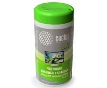 Чистящие салфетки Cactus CS-T1001E для экранов и оптики туба 100шт