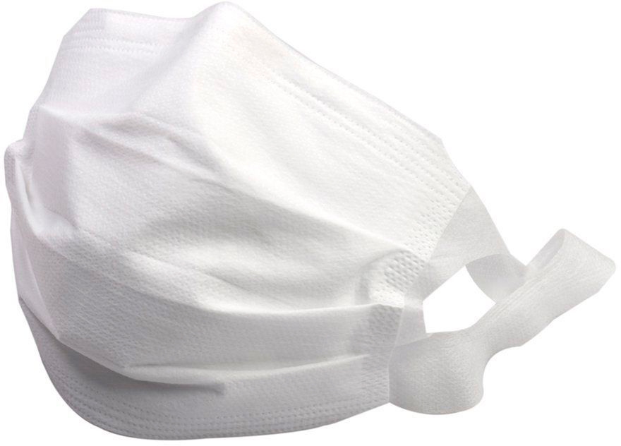 Маска гигиеническая одноразовая нетканая белая (50шт)