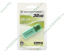 Накопитель  32GB Silicon Power Helios 101 (SP032GBUF2101V1N) <USB2.0> <зеленый>