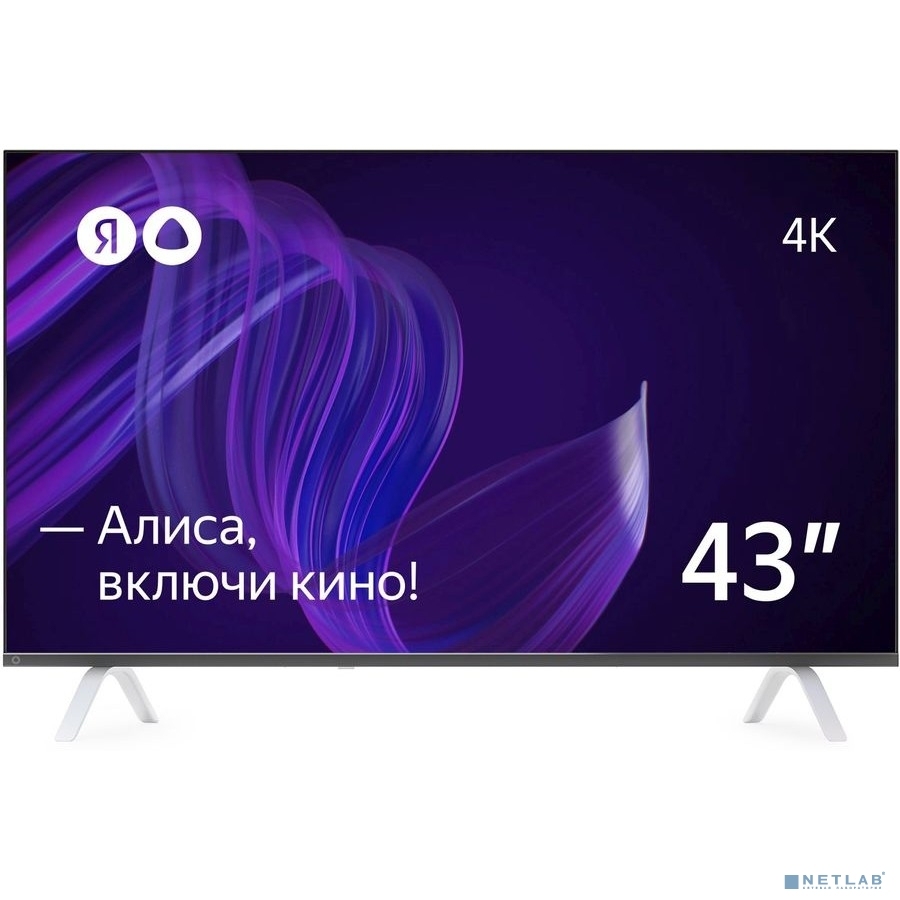 Телевизор 43" (109см) Яндекс YNDX-00071 с Алисой <Ultra HD, DVB-T2/C/S2, Wi-Fi, Smart TV> (черный)