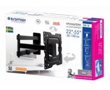 Кронштейн Kromax DIX-18 <22"-55", настенный поворот и наклон, до 40 кг> <черный>