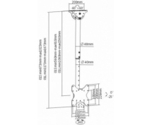 Кронштейн Arm Media LCD-1600  <200x200, 55 кг> <черный >