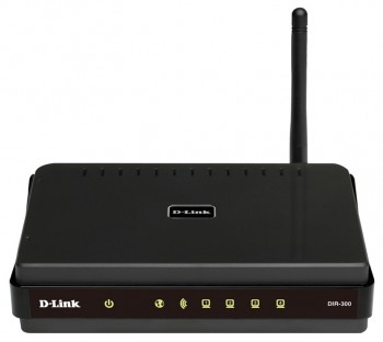 Точка доступа D-Link DIR-300NRU <802.11b/g, 150Мбит/с, 4x100Мбит/с, 1x100Мбит/с>