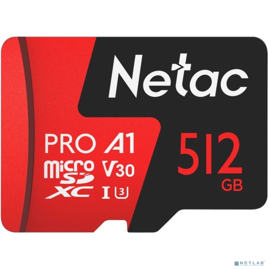 Карта памяти MicroSD 512GB Netac P500 Extreme Pro + адаптер (NT02P500PRO-512G-R)