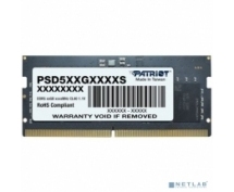 Модуль памяти SO-DIMM DDR5  8GB 4800МГц Patriot Signature (CL40, 1.1V)