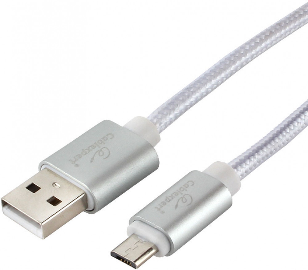 Кабель USB 2.0 A(m) - micro-B(m) 1.8m Gembird Cablexpert Ultra (CC-U-mUSB01S-1.8M) (серебристый)
