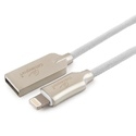 Кабель USB 2.0 A(m) - Lightning(m) 1.8m Gembird Cablexpert Platinum MFi (белый)