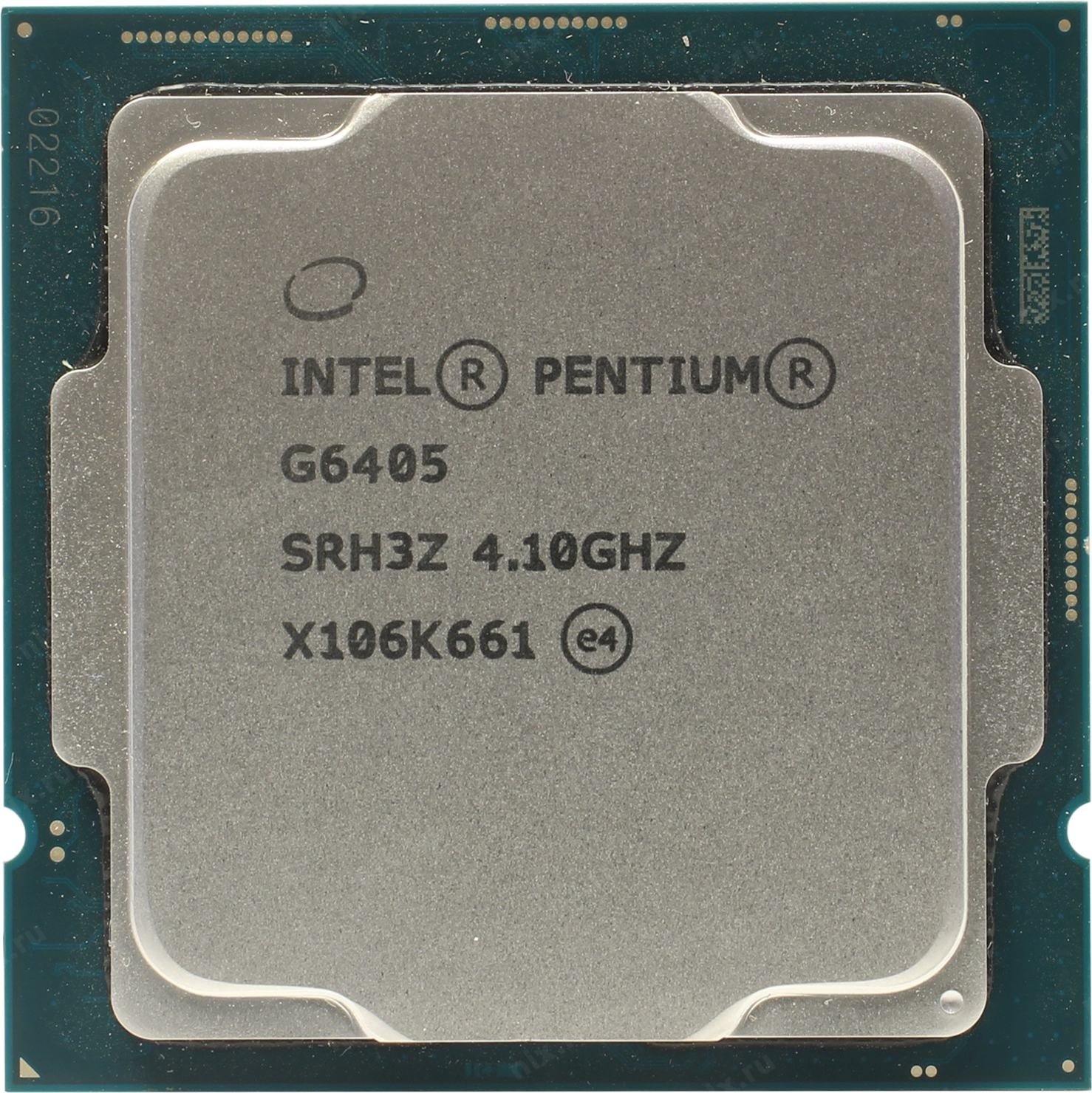 Процессор Intel Pentium G6405 <4.1ГГц, 2 ядра, 2x256K+4M, UHD610, 58Вт, LGA1200> OEM