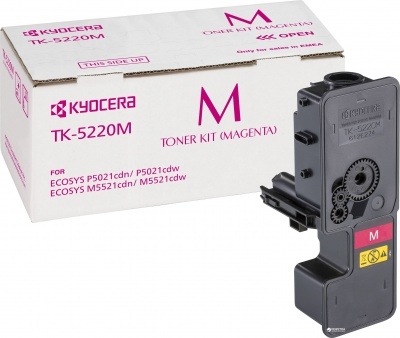 Заправка лазерного цветного картриджа Kyocera TK-5220M без чипа